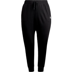 adidas Essentials French Terry Logo Pants Plus Size - Black/White