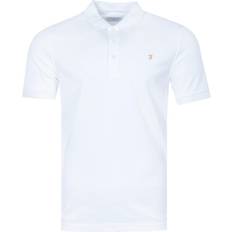 FARAH Blanes Slim Fit Organic Cotton Polo Shirt - White