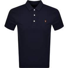 FARAH Blanes Slim Fit Organic Cotton Polo Shirt - True Navy