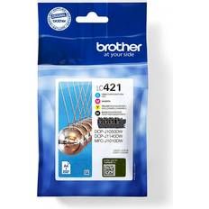 Brother Inkt Brother Inktcartridge LC-421VAL - Zwart/Yellow/Cyan/Magenta