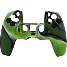 PlayStation 5 Ohjaimen kahvat MTK Playstation 5 Silicone Skin Grip - Green/Black Camouflage