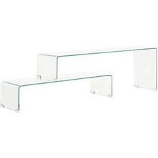 vidaXL Tempered Glass Soffbord 30x110cm 2st