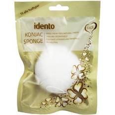 Best_rated Konjac Sponges Idento Konjac Half Ball Face Sponge Natural 1 pcs