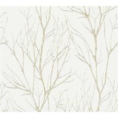 Advantage Gren Tapet Blooming Ovävd Beige Guld AS Creation