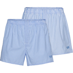 Underwear HUGO BOSS Cotton Poplin Pyjama Shorts 2-pack - Light Blue