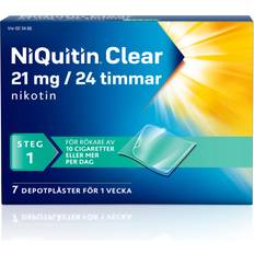 NiQuitin Receptfria läkemedel NiQuitin Clear 21mg/24 Timmar 7 st Plåster