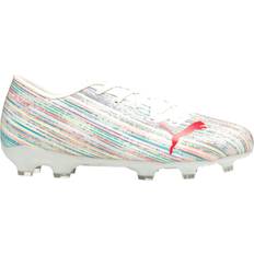 Blanc Chaussures de football Puma Ultra 2.2 FG/AG White/Red Unisex Zapatos - Multicolor