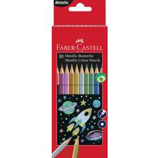 10 Farveblyanter Faber-Castell Faber Farveblyant Metalllic