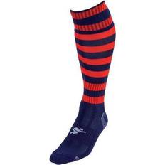 Precision Pro Hooped Football Socks Kids - Navy/Red