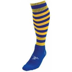 Precision Pro Hooped Football Socks Kids - Royal Blue/Gold