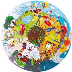 Holz Bodenpuzzles Bigjigs Seasonal Circular Floor Puzzle 50 Pieces