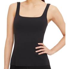 Svarte - Yoga Singleter Nike Yoga Luxe Shelf-Bra Tank Women - Black/Dark Smoke Grey