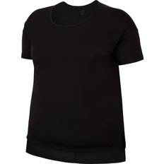 Mujer - Yoga Camisetas Nike Yoga Short-Sleeve Plus SizeT-shirt Women - Black/Dark Smoke Grey