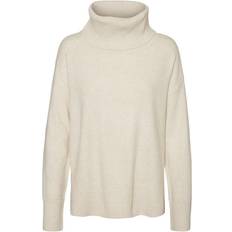 Vero Moda Doffy Cowl Neck Sweater - Birch/Detail Melange