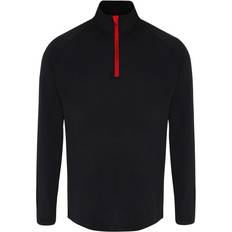 Long Sleeve Performance ¼ Zip Top Men - Black/Red