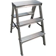 Silkeborg stigefabrik SILKEBORG STIGE Hobby arbejdsbuk aluminium 2x3 trin. Platformsmål: 131x365mm. Længde 0,65m