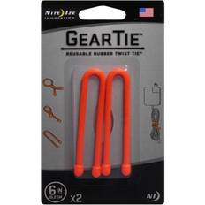 Gear Tie 6- Bright Orange 2-pack