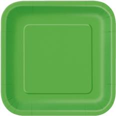 Vegaoo Grønne paptallerkener 23 cm