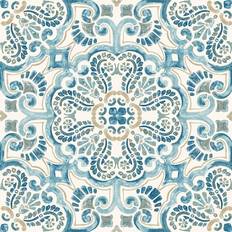 Blue vinyl floor tiles Fine Decor Floorpops ( FP2477) 30x30