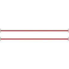 vidaXL Barres fixes d'exercice 2 pcs 125 cm Acier Rouge