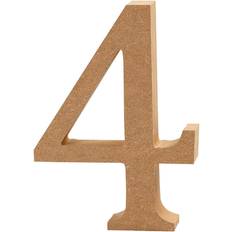 Number 4 MDF 13cm, 1pc