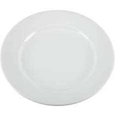 Lavable à la main Assiettes de Dîner Olympia Whiteware Wide Rimmed Assiette de Dîner 25cm 12pcs