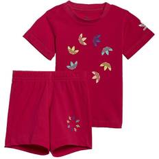 Adidas Adicolor Shorts and Tee Set - Bold Pink (HE6852)