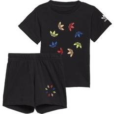 Noir Autres Ensembles Adidas Adicolor Shorts and Tee Set - Black (HE6854)