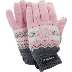 Pink Mittens Floso Women's Thinsulate Fairisle Thermal Gloves - Pink