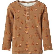 Lil'Atelier Geo LS Slim Top - Otter (13197034)