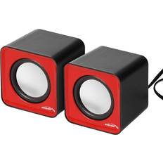 Rosso Altoparlanti per computer Audiocore AC870 B 2-vie Nero 3.5 Mm Potenza