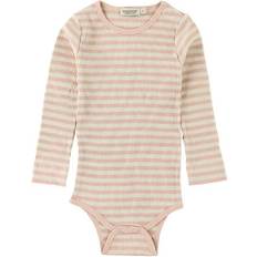 MarMar Copenhagen Plain Body LS Bodystocking - Rose/Off-White