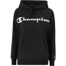 Champion Dame Klær Champion Script Logo Polar Fleece Hoodie - Black