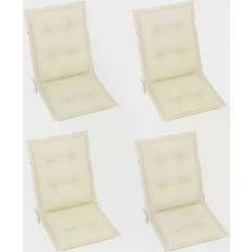 vidaXL - Chair Cushions Beige, Black (100x50cm)