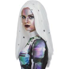 Smiffys Silver Peruker Smiffys Cosmic Wig White & Silver