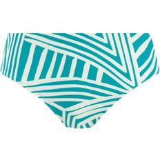 Stripes Bikini Bottoms Fantasie La Chiva Mid Rise Bikini Brief - Aquamarine