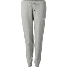 Bomuld - Dame - Fitness Bukser Nike Sportswear Millennium Essential Mid Rise Jogger Women - Dark Grey Heather/White