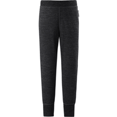 Black Fleece Pants Children's Clothing Reima Kid's Misam Wool Pants - Black Melange (526357-9510)