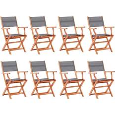 vidaXL 3086965 8-pack Trädgårdsmatstol