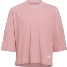 Spandex Sweatshirts Barnkläder adidas Yoga Lounge Cotton Comfort Sweatshirt Kids - Wonder Mauve/Black