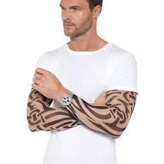 Herrar Maskerad Smink Smiffys Tattoo Arm Sleeves 2 Assorted