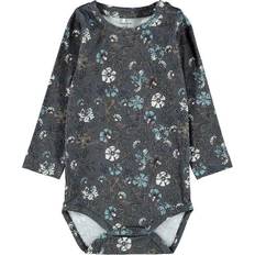 Name It All Over Printed Romper - Grey/Turbulence (13193622)