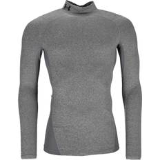 Gris - Hombre Camisetas Térmicas Under Armour ColdGear Compression Mock - Grey