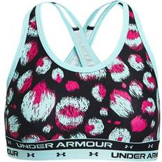 S Bralettes Children's Clothing Under Armour Crossback Printed Sports Bra - Black/Breeze