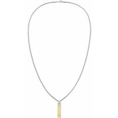 Tommy Hilfiger Dog Tag Necklace - Silver/Gold