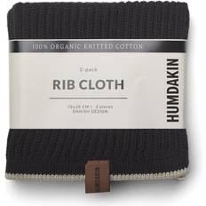 Humdakin Rib 2-pack Karklud Grå, Sort (28x28cm)