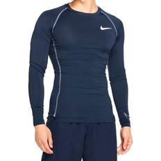 Nike pro dri fit long sleeve Nike Pro Dri Fit Long Sleeve T-shirt Men - Obsidian/Iron Purple