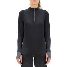 Reflectors Jumpers UYN Exceleration Long Sleeve Zip Up Shirt Women - Black/Cloud