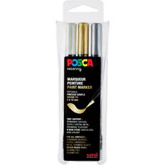 Guld Pensler Posca Posca marker PCF-350, 3-pak m.metallic