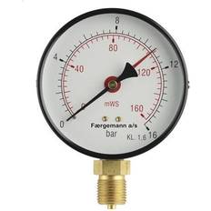 Manometer 1/2XØ80 0-2,5 bar/0-25 MVS, nedadrettet studs